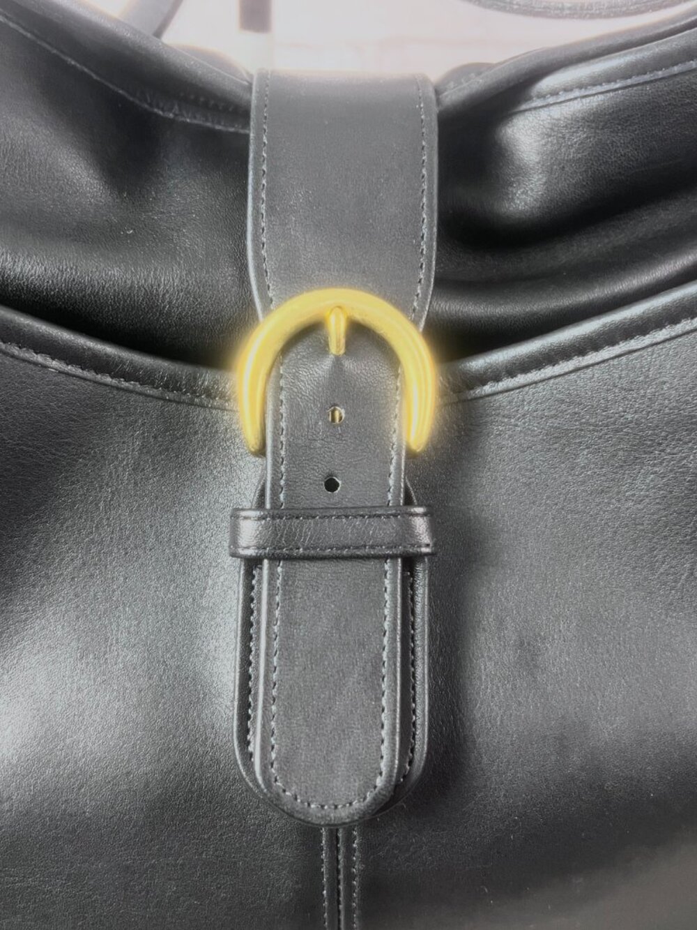 Vintage Coach XL Studio Bag Style 4081 in BLACK Leather, - Picture 4 of 7